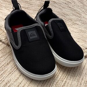 Quiksilver Kids Black and Gray Slip-On Sneakers